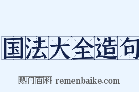 国法大全造句是什么意思的图片